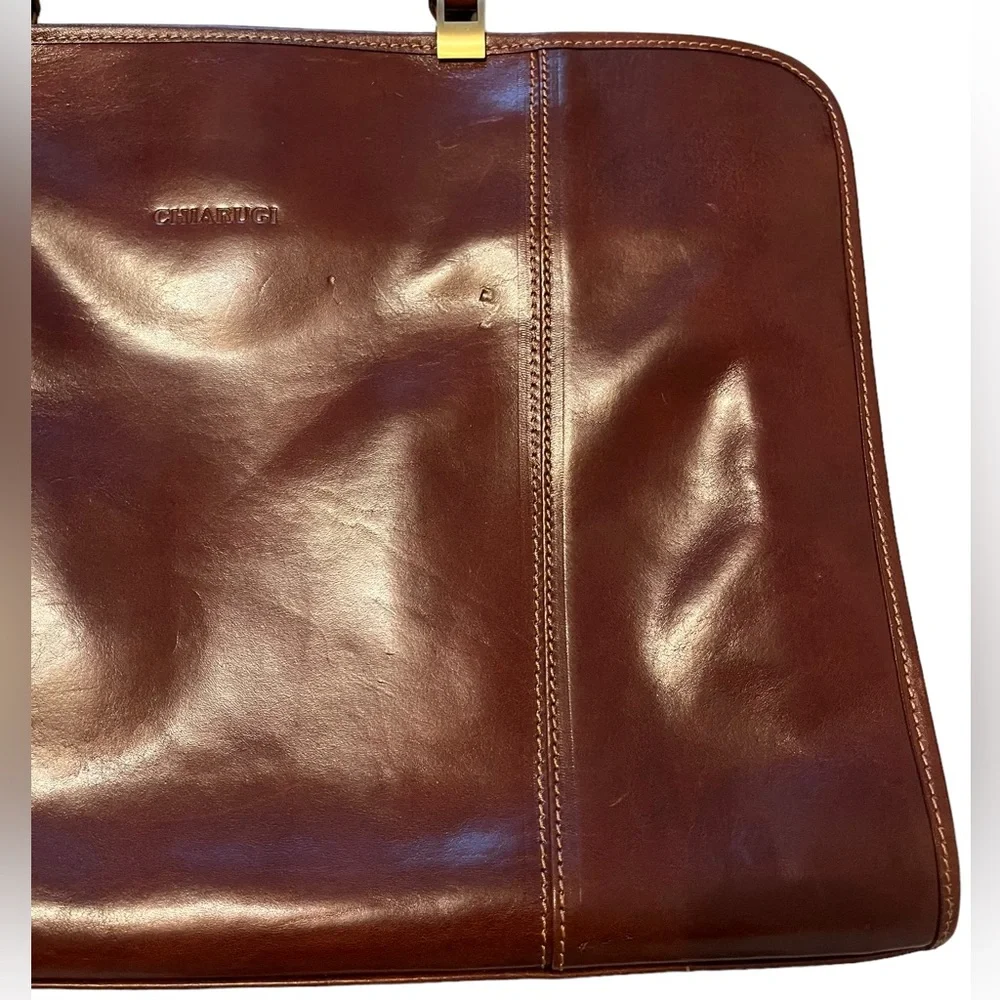 Authentic Chiarugi Genuine Leather Briefcase - Picture 8 of 15